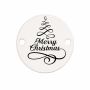 Bănuț argint 925 cu mesaj Merry Christmas și brăduț stilizat
