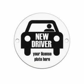 Element brățară șofer nou New Driver din argint 925, charm rotund gravat 16.5x16.5 mm E0777