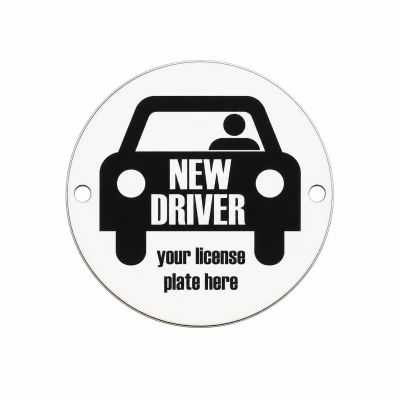 Element brățară șofer nou New Driver din argint 925, charm rotund gravat 16.5x16.5 mm E0777