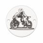 Bănuț motociclistă argint 925 gravat