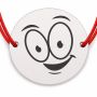 Brățară argint 925 cu bănuț emoji, șnur reglabil — cadou simbolic B-E1044