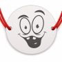 Brățară argint 925 cu bănuț emoji, șnur reglabil — cadou simbolic B-E1062