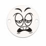 Charm emoji răcit din argint 925, gravură laser 16.5mm E1060