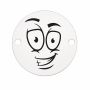 Charm emoji mândru din argint 925, gravură laser 16.5mm E1052