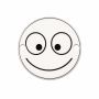 Charm emoji prietenos zâmbitor din argint 925, gravură laser 16.5mm E1055