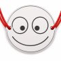 Brățară argint 925 cu bănuț emoji, șnur reglabil — cadou simbolic B-E1055