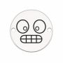 Charm emoji înfrigurat din argint 925, gravură laser 16.5mm E1053