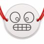 Brățară argint 925 cu bănuț emoji, șnur reglabil — cadou simbolic B-E1053