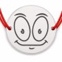 Brățară argint 925 cu bănuț emoji, șnur reglabil — cadou simbolic B-E1073