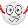 Brățară argint 925 cu bănuț emoji, șnur reglabil — cadou simbolic B-E1071