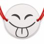 Brățară argint 925 cu bănuț emoji, șnur reglabil — cadou simbolic B-E1074