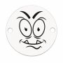 Charm emoji diabolic din argint 925, gravură laser 16.5mm E1046