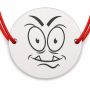 Brățară argint 925 cu bănuț emoji, șnur reglabil — cadou simbolic B-E1046