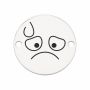 Pandantiv emoji trist din argint 925, gravură laser 16.5mm E1040