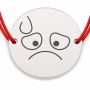 Brățară argint 925 cu bănuț emoji, șnur reglabil — cadou simbolic B-E1040