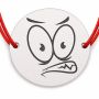 Brățară argint 925 cu bănuț emoji, șnur reglabil — cadou simbolic B-E1047