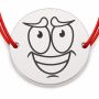 Brățară argint 925 cu bănuț emoji, șnur reglabil — cadou simbolic B-E1072