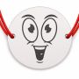 Brățară argint 925 cu bănuț emoji, șnur reglabil — cadou simbolic B-E1069