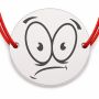 Brățară argint 925 cu bănuț emoji, șnur reglabil — cadou simbolic B-E1054