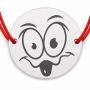 Brățară argint 925 cu bănuț emoji, șnur reglabil — cadou simbolic B-E1070