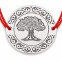 Brățară argint 925 cu bănuț copacul vieții, șnur reglabil — cadou simbolic B-E0123