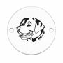Charm labrador din argint 925, cap de câine 16.5 mm E0623
