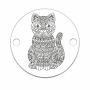 Element brățară bănuț pisică mandala argint 925