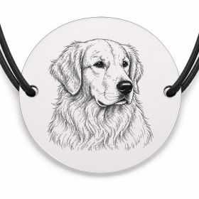 Brățară argint 925 · bănuț portret de Golden Retriever