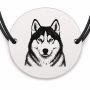 Brățară argint 925 · bănuț portret de Husky Siberian