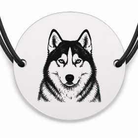 Brățară argint 925 · bănuț portret de Husky Siberian