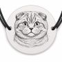 Brățară argint 925 · bănuț portret de pisică Scottish Fold