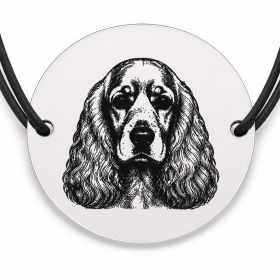 Brățară argint 925 · bănuț portret de Cocker Spaniel
