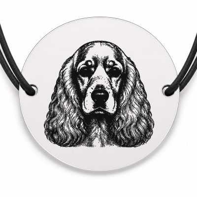 Brățară argint 925 · bănuț portret de Cocker Spaniel