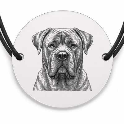 Brățară argint 925 · bănuț portret de Cane Corso