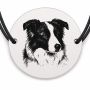 Brățară argint 925 · bănuț portret de Border Collie