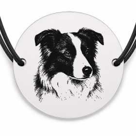 Brățară argint 925 · bănuț portret de Border Collie