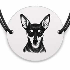 Brățară argint 925 · bănuț portret de Pinscher pitic