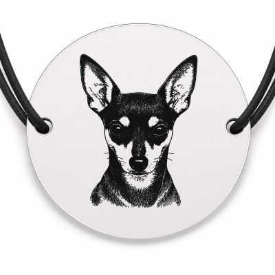 Brățară argint 925 · bănuț portret de Pinscher pitic