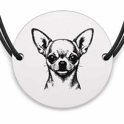Brățară argint 925 · bănuț portret de Chihuahua