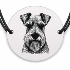 Brățară argint 925 · bănuț portret de Schnauzer pitic
