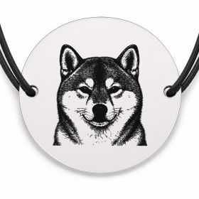 Brățară argint 925 · bănuț portret de Shiba Inu