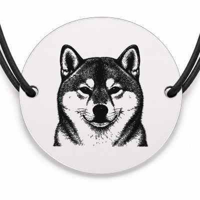 Brățară argint 925 · bănuț portret de Shiba Inu