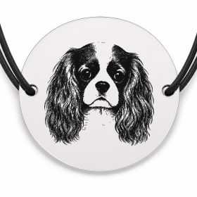 Brățară argint 925 · bănuț portret de Cavalier King Charles