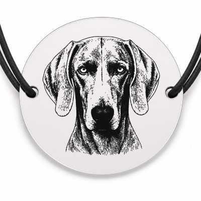 Brățară argint 925 · bănuț portret de Weimaraner