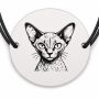 Brățară argint 925 · bănuț portret de pisică Devon Rex