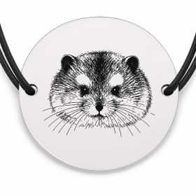 Brățară argint 925 · bănuț portret de hamster pitic