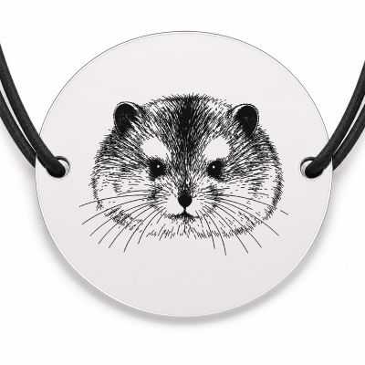 Brățară argint 925 · bănuț portret de hamster pitic