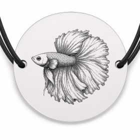 Brățară argint 925 · bănuț portret de pește Betta