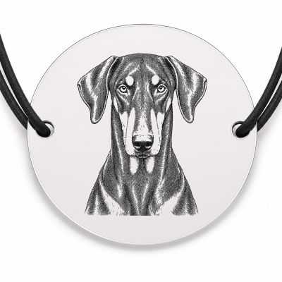 Brățară argint 925 · bănuț portret de Doberman