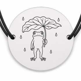 Brățară argint 925 · bănuț broscuță cu frunză-umbrelă